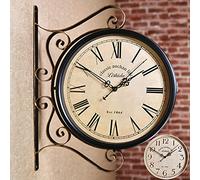 RUHEN Orologi da Giardino per Esterni, da Appendere su Entrambi i Lati