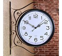 RUHEN Orologi da Giardino per Esterni, da Appendere su Entrambi i Lati