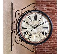 RUHEN Orologi da Giardino per Esterni, da Appendere su Entrambi i Lati