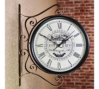 RUHEN Orologi da Giardino per Esterni, da Appendere su Entrambi i Lati