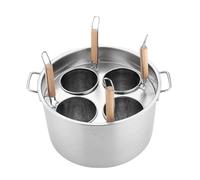 RUHEN Set di Inserti per cuocipasta, pentola in Acciaio Inossidabile con Inserto scolapasta, pentola divisoria a 3, 4 e 5 Fori, Ristorante Commerciale