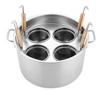RUHEN Set di pentole in Acciaio Inox per cuocipasta con cestelli scolapasta e Coperchio