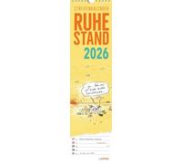 Ruhestand Streifenkalender 2026: Monatskalender für die Wand: Praktischer Terminplaner zum Aufhängen mit Spiralbindung, schmal im Format 12 x 46 cm