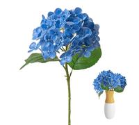 Ruhnjyg Fiori artificiali di ortensia, ortensia artificiale, con stelo, centrotavola e fiori secchi bionici, per giardino, matrimonio, zaffiro