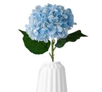Ruhnjyg Ortensia artificiale ortensia con stelo, fiori secchi bionici per giardino, matrimonio, celeste