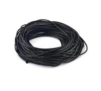 RUHTEUO 1-3mm 5 M/Borsa Rotonda Collana di Cuoio Corde Gioielli Fai da Te Handchain Fare Accessori Bagagli Appeso Tag Corda(Black,2mm)