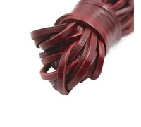 RUHTEUO 2 Metri caffè/Rosso/Marrone Cordoncini di Cuoio Genuini Naturali 3mm Rotondo/Piatto Corda Perline for Collana Materiali Gioielli Fai da Te(11)