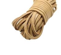 RUHTEUO 2 Metri caffè/Rosso/Marrone Cordoncini di Cuoio Genuini Naturali 3mm Rotondo/Piatto Corda Perline for Collana Materiali Gioielli Fai da Te(10)