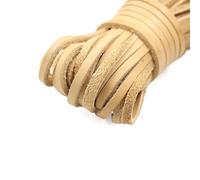 RUHTEUO 2 Metri caffè/Rosso/Marrone Cordoncini di Cuoio Genuini Naturali 3mm Rotondo/Piatto Corda Perline for Collana Materiali Gioielli Fai da Te(4)