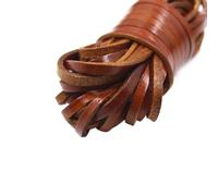 RUHTEUO 2 Metri caffè/Rosso/Marrone Cordoncini di Cuoio Genuini Naturali 3mm Rotondo/Piatto Corda Perline for Collana Materiali Gioielli Fai da Te(9)