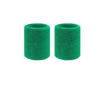 RUHTEUO 2 pezzi di asciugamano sportivo polsiere tennis fasce antisudore protezione polso for basket pallavolo padel fitness fasce antisudore polsiera(2pcs green 8 cm)