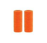 RUHTEUO 2 pezzi di asciugamano sportivo polsiere tennis fasce antisudore protezione polso for basket pallavolo padel fitness fasce antisudore polsiera(2pcs orange 15 cm)