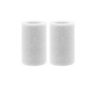 RUHTEUO 2 pezzi di asciugamano sportivo polsiere tennis fasce antisudore protezione polso for basket pallavolo padel fitness fasce antisudore polsiera(2pcs white 11 cm)