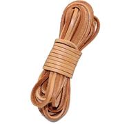 RUHTEUO 5 Metri for Collana 3mm Rotonda/Piatta Corda di Cuoio Naturale Cordoncini Vera Pelle caffè/Rosso/Marrone(4)