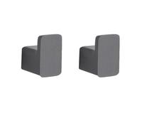 RUHTEUO Appendi abiti per muro Space Gancio Appendiabiti in Alluminio Verniciato Porta Accappatoio a Parete Ganci adesivi cucina(2 piece grey-01)