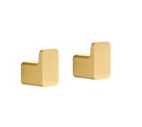 RUHTEUO Appendi abiti per muro Space Gancio Appendiabiti in Alluminio Verniciato Porta Accappatoio a Parete Ganci adesivi cucina(2 piece gold-01)