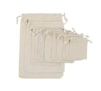 RUHTEUO Borsa con Coulisse da Viaggio Fatta A Mano 20 Pezzi in Puro Cotone E Lino Mini di Stoffa for Confezione Regalo Natale per Giocattoli(10x12cm)