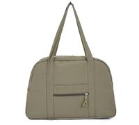 RUHTEUO Composite Fabric Large Capacity Tote Bag Solid Color Zipper Versatile Fashion Handbag Soft Popular Shoulder per Uomo Donna Viaggio Fitness Piscina Yoga(Green)