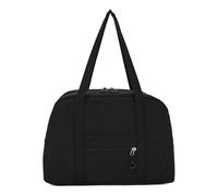 RUHTEUO Composite Fabric Large Capacity Tote Bag Solid Color Zipper Versatile Fashion Handbag Soft Popular Shoulder per Uomo Donna Viaggio Fitness Piscina Yoga(Black)