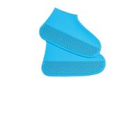 RUHTEUO Copriscarpe impermeabili Copriscarpe impermeabili antipioggia riutilizzabili antiscivolo elastici alti Stivali da pioggia adatti all'esterno(Blue,S)