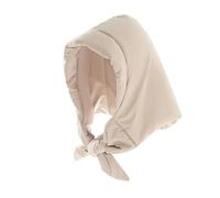 RUHTEUO Foulard invernale Caldo cappuccio scialle Giù Sciarpa di cotone Triangolo Puff da donna Cappello antivento ispessito Cappuccio collo esterno per il motociclismo(Light khaki)