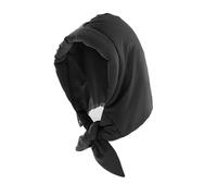 RUHTEUO Foulard invernale Caldo cappuccio scialle Giù Sciarpa di cotone Triangolo Puff da donna Cappello antivento ispessito Cappuccio collo esterno per il motociclismo(Black)