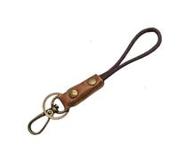 RUHTEUO Laccetto da collo in pelle for cellulare, badge, chiavi, porta carte di credito, portachiavi, cordino polso Adatto per escursioni, ciclismo o attività avventu(49cm lanyard)