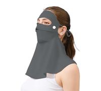 RUHTEUO Maschera di protezione solare estiva da equitazione, con paraorecchie, for sport all'aria aperta, escursionismo, traspirante, for uomo e donna(Dark Gray)