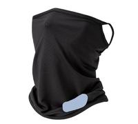 RUHTEUO Maschera solare da donna for esterni, estiva, con visiera, tinta unita, con scritta, elastica e traspirante, asciugamano for il viso da uomo(Black)