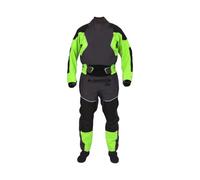 RUHTEUO Muta Uomo Muta Stagna da Kayak A 4 Strati for Uomo, Guarnizioni in Lattice su Collo E Polsi, Doppia Gonna Regolabile, Chiusura A Strappo in Neoprene Muta stagna for Kayak(Green,L)