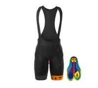 RUHTEUO Pantaloncini da ciclismo da uomo, con bretelle, traspiranti, da mountain bike, con imbottitura in gel, da triathlon, da ciclismo professionale, intimi(Colour 1,4XL)