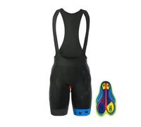 RUHTEUO Pantaloncini da ciclismo da uomo, con bretelle, traspiranti, da mountain bike, con imbottitura in gel, da triathlon, da ciclismo professionale, intimi(Colour 4,S)