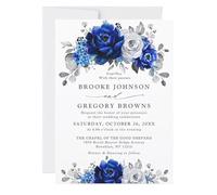 RUHTEUO Partecipazioni Matrimonio Biglietti for Inviti di Nozze in Carta Personalizzati Personalizza for Addio al Nubilato Ad Acquerello Partecipazioni Matrimonio Personalizzate(Design 5,50pcs)