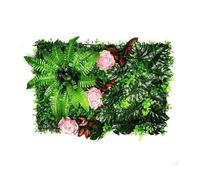 RUHTEUO Pianta Artificiale Erba Muro Prato Fiore Finto Decorazione di Nozze for Forniture domestiche per Giardini e terrazze, Prato Sintetico(Style19)