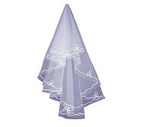 RUHTEUO Velo sposa Velo da sposa lungo e corto bianco fatto a mano alla moda semplice for la for il matrimonio Accessori(Style 3)