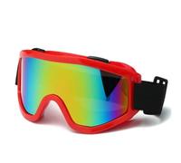 RUHTEUO Winter Snow Sports Skiing Snowboard Snowmobile Anti-fog Goggles Windproof Dustproof Glasses UV400 Skate Ski Sunglasses Eyewear per Sport Invernali Ciclismo Arrampicata(Red color)