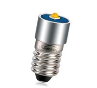 Ruiandsion 1 pz 4.5 V E10 HA CONDOTTO LA Lampadina 2525 3 W 3000 K Bianco Caldo Sostituzione Della Lampadina Aggiornamento per Fari Torce Torcia Luce, Terre Negative