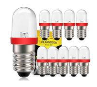 Ruiandsion 10 lampadine LED per torcia elettrica, 12 V, E10, mini lampadine a LED bianco/blu/rosso/verde/giallo, attacco E10 (rosso)