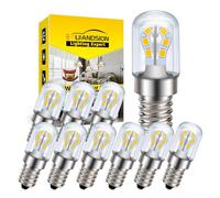 Ruiandsion 10 PCS E14 AC/DC 24V LED Lampadina T18S 2W 1200 Lumen, piccola vite Edison SES, luce bianca calda per camper, caravan, barche, lampade solari