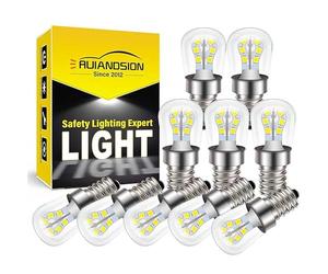 Ruiandsion 10 pezzi E14 AC/DC 24V LED Lampadina T22C 2W 1200 Lumen Piccola vite Edison SES Lampadina LED 6000K Bianco per RV Camper Marine, Barca, Lampada Solare Potenza