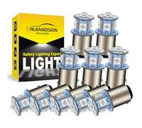 Ruiandsion 10PCS 1157 BAY15D P21/5W AC/DC 6-30V 6V 12V 24V Lampadine LED Luce Rossa per Luci di Retromarcia,Luci di Riserva,Luci di Freno, Luci di Posizione Posteriori,Lampadine per Interni Camper RV