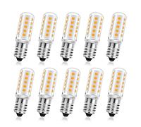 Ruiandsion 10pcs Lampadina LED E14 3W AC 200-240V Bianco Caldo, Equivalente a 30W Lampada Alogena con Attacco a Vite E14, Dimmerabile per Luci a Candela, Soffitti, Lampadari e Luci per Sale