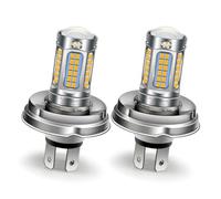 Ruiandsion 1pc P45T R2 H5 Led Lampadine Proiettore Super Bright 2016 69SMD Chips Lampadina AC/DC 10-30V Hi/Low Beam Lampada per Moto Mop Scooter, Bianco Caldo
