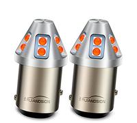 Ruiandsion 2 lampadine a LED 1157 rosse 2357 2057 7528 1034 P21/5W BAY15D doppia funzione 10-60 V 3030 10SMD LED chipset di ricambio per auto moto stop luci posteriori, non polarità