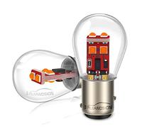 Ruiandsion 2 lampadine LED 1157 2057 7508 BAY15D Rosso 9V-30V 12V 3535 6SMD LED, Sostituto per luci freno e luci posteriori di stop per auto