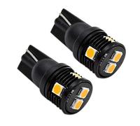 Ruiandsion - 2 lampadine LED 12-24 V T10 194 168 2825 W5W LED giallo/ambra 6SMD 3030 Chipset LED per auto interni porta di cortesia targa cupola mappa luci