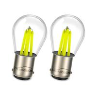 Ruiandsion 2 lampadine LED BA15D verde 48V AC/DC 1130 1142 1176 con 4 chip LED SMD, ricambio per lampadine LED interne per auto, rimorchi, imbarcazioni da diporto, camper.