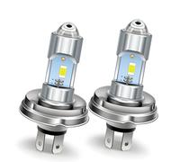 Ruiandsion 2 lampadine P45T H5 R2 LED moto 6V non polarizzate super luminose bianche 3570 3SMD chipset hi/lo fascio sostitutive per luci diurne moto/scooter