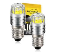 Ruiandsion 2 pezzi 2W COB 3V E10 LED sostituzione lampadina per torcia torcia, bianco
