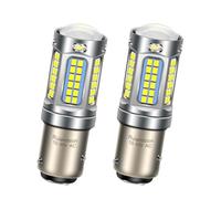 Ruiandsion 2pcs BAZ15D lampadine LED AC10-30V 12V S25 P21/4W bianco per la luce di marcia diurna DRL di sostegno inverso del freno dell'indicatore laterale dell'automobile